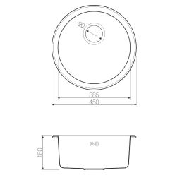 Мойка кухонная Omoikiri Toya 45-GM вороненая сталь