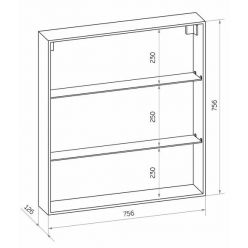 Шкаф с зеркалом Континент Allure LED 80x80 с подсветкой и датчиком движения