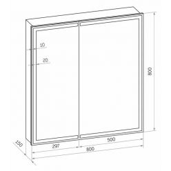 Шкаф с зеркалом Континент Allure LED 80x80 с подсветкой и датчиком движения