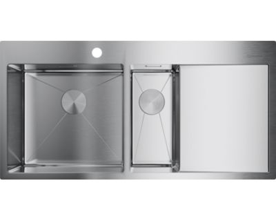 Мойка кухонная Omoikiri Akisame 100-2-IN-L 4973544 нержавеющая сталь
