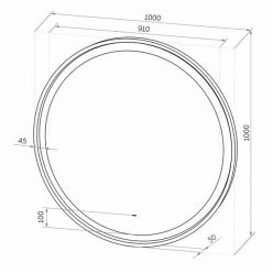 Зеркало КОНТИНЕНТ Planet Black LED D1000 ореольная холодная подсветка и Б/К сенсор