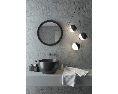 Зеркало КОНТИНЕНТ Planet Black LED D1000 ореольная холодная подсветка и Б/К сенсор