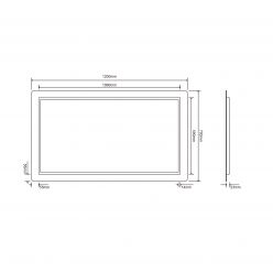 Зеркало Roxen Irida Long 120x70 с LED подсветкой