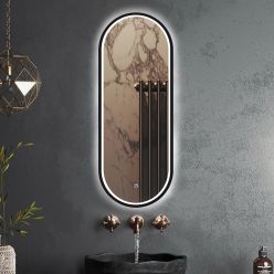 Зеркало Roxen Grown Black 45x120 с подсветкой