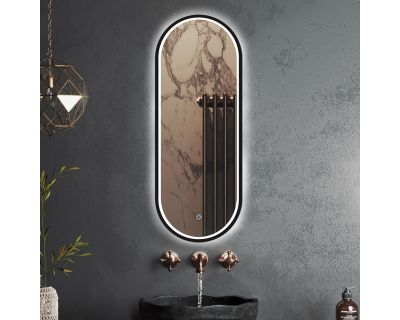 Зеркало Roxen Grown Black 45x120 с подсветкой