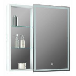 Шкаф с зеркалом Континент Aperio LED 80x80 с подсветкой правый