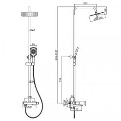 Душевая стойка со смесителем Ledeme H73 L2473G