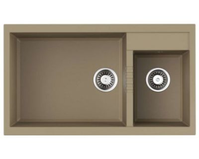 Кухонная мойка Omoikiri Tedori 86-2-LB-CH Tetogranit/шампань