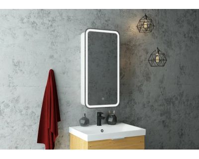 Шкаф с зеркалом Континент Elliott LED 40x80 с подсветкой и сенсорным управлением правый