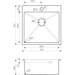 Мойка кухонная Omoikiri Akisame 51-GM 4973440 вороненая сталь