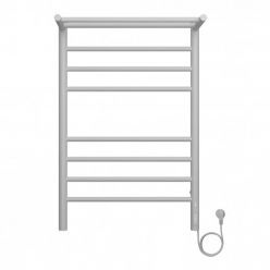 Полотенцесушитель электрический Terminus КС Аврора П8 (quick touch) 500х800 белый матовый с полкой