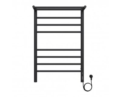 Полотенцесушитель электрический Terminus КС Аврора П8 (quick touch) 500х800 чёрный матовый с полкой