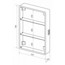 Шкаф с зеркалом Континент Elliott LED 60x80 с подсветкой и сенсорным управлением правый