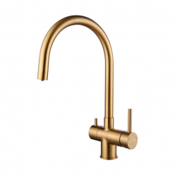 Смеситель PAULMARK HELLER He213218-BG, (золото/брашированное золото)