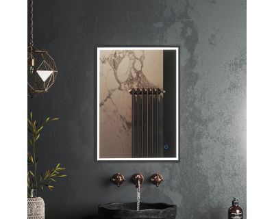 Зеркало Roxen Sigma Gun Metall 50x70 с подсветкой