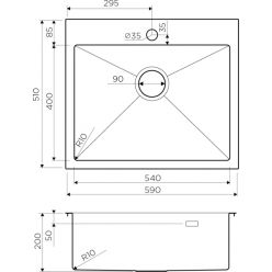 Мойка кухонная Omoikiri Akisame 59-GM 4973096 вороненая сталь