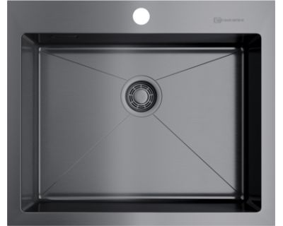 Мойка кухонная Omoikiri Akisame 59-GM 4973096 вороненая сталь