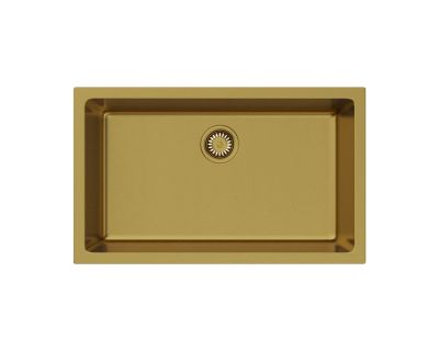 Кухонная мойка из керамики Omoikiri Okinoshima 76-U/I-G Matt Natceramic/золото