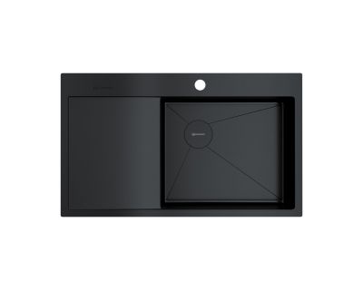 Кухонная мойка из нержавейки Omoikiri Akisame 86-GB-R Side графит