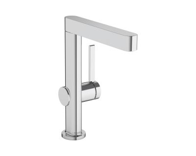 Hansgrohe Finoris Смеситель для раковины однорычажный 230 с поворотным изливом со сливным клапаном Push-Open хром 76060000