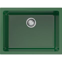 Кухонная мойка из керамики Omoikiri Okinoshima 61-U/I-RG Matt Natceramic/royal green