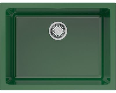 Кухонная мойка из керамики Omoikiri Okinoshima 61-U/I-RG Matt Natceramic/royal green