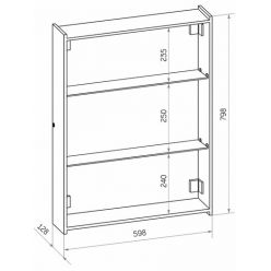 Шкаф с зеркалом Континент Mirror Box LED 60х80 с подсветкой и сенсорным управлением