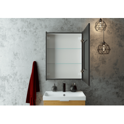 Шкаф с зеркалом Континент Mirror Box LED 60х80 с подсветкой и сенсорным управлением