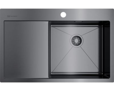 Мойка кухонная Omoikiri Akisame 78-GM-R 4973100 вороненая сталь