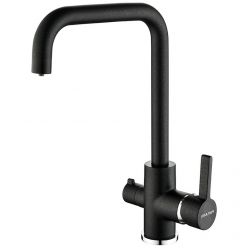 Смеситель для кухни Paulmark Logas Lo213021-418 чёрный металлик