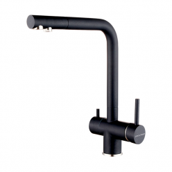 Смеситель PAULMARK SKALEN Sk213020-418, (черный/черный металлик)