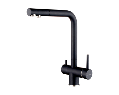 Смеситель PAULMARK SKALEN Sk213020-418, (черный/черный металлик)