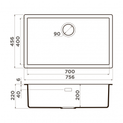 Кухонная мойка Omoikiri Yamakawa 75-U/I-CN Artceramic/canyon