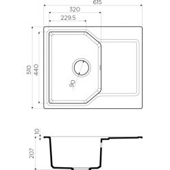 Мойка кухонная Omoikiri Yonaka 61-GR 4993636 leningrad grey