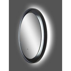 Зеркало Континент Planet Black LED D800 ореольная теплая подсветка и Б/К сенсор