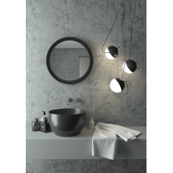 Зеркало Континент Planet Black LED D800 ореольная теплая подсветка и Б/К сенсор