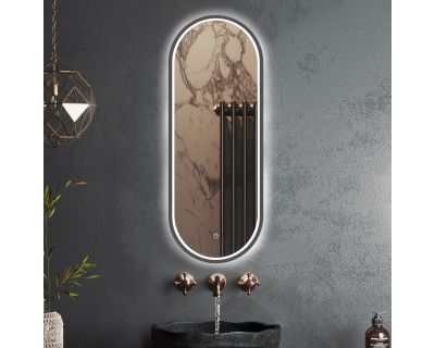 Зеркало Roxen Grown Gun Metall 45x120 с подсветкой