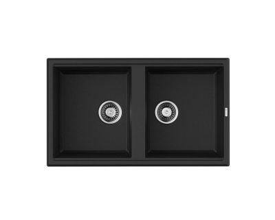 Кухонная мойка Omoikiri Tedori 86-2-BL Tetogranit/черный