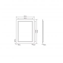 Зеркало Roxen Irida 60x80 с LED подсветкой