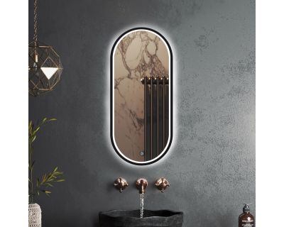 Зеркало Roxen Grown Black 45x100 с подсветкой