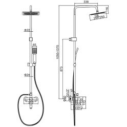 Душевая стойка со смесителем Ledeme H81 L2481