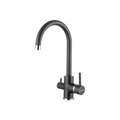 Смеситель для кухни Paulmark Essen Es213211-418 чёрный металлик