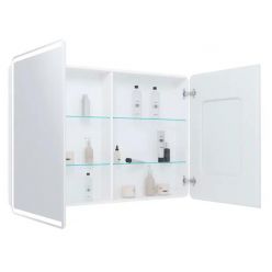 Шкаф с зеркалом Континент Avenue Led 120x80 с подсветкой, датчиком движения и розеткой