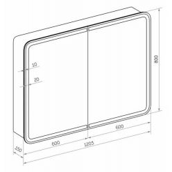 Шкаф с зеркалом Континент Avenue Led 120x80 с подсветкой, датчиком движения и розеткой