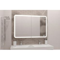 Шкаф с зеркалом Континент Avenue Led 120x80 с подсветкой, датчиком движения и розеткой