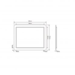 Зеркало Roxen Irida 510185-90AF 90x70 с подсветкой