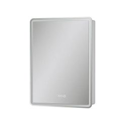 Шкаф с зеркалом Equil Nice LED 60 с часами, правый, белый