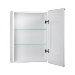 Шкаф с зеркалом Equil Nice LED 60 с часами, правый, белый