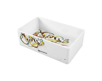 Кухонная мойка из керамики Omoikiri Mikura 76-Tokyo 3 Natceramic/white