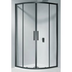 Душевой уголок Good Door Cofe R-100-C-B , 100 х 100 х 190 см, стекло прозрачное, профиль черный, КФ00003 Душевой уголок Good Door Cofe R-100-C-B , 100 х 100 х 190 см, стекло прозрачное, профиль черный, КФ00003